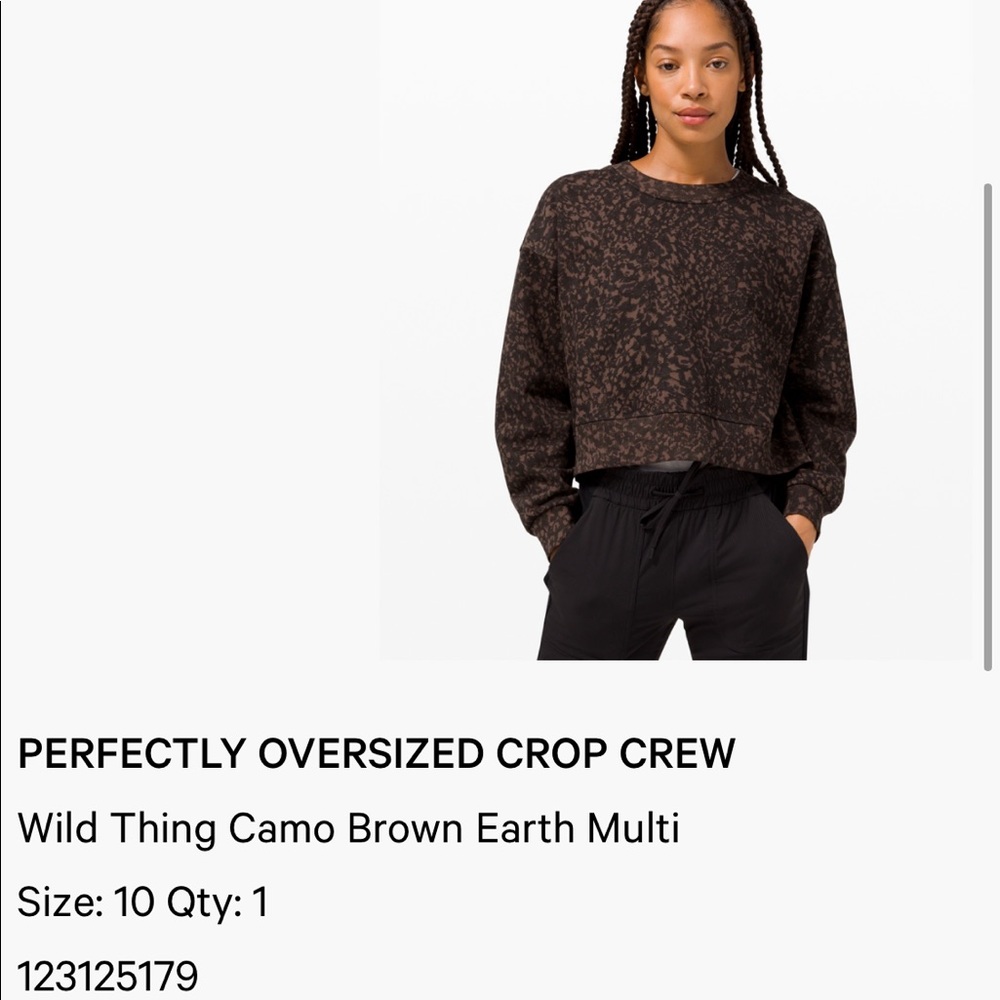 Lululemon perfectly oversized crop crew